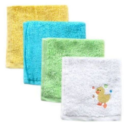 Luvable Friends Baby Infant Unisex Super Soft Cotton Washcloths, Yellow Duck, One Size