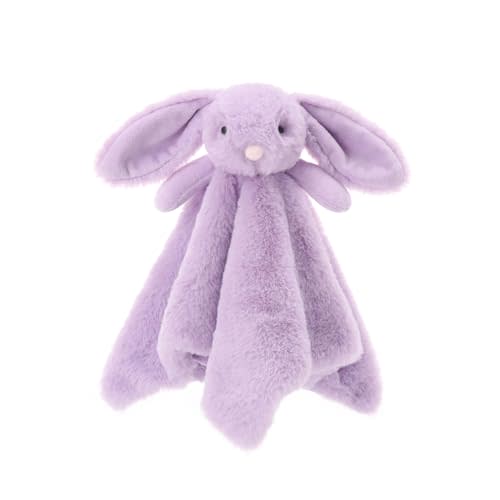 Apricot Lamb Stuffed Animals Purple Bunny Rabbit Security Blanket 14''