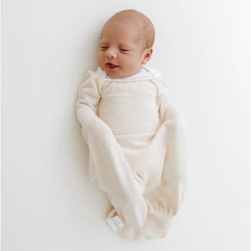 Bamboo Blend Beige Swaddle Sleep Sack – Swaddelini