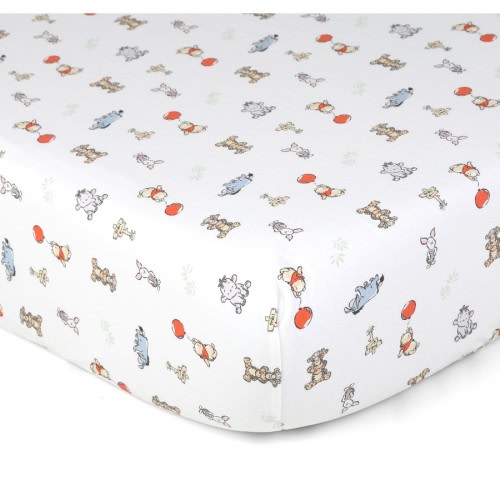 Disney Winnie the Pooh Jersey Fitted Cot Sheet 100 Years Edition