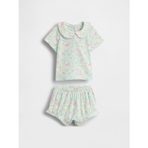 Baby TinyRib Peter Pan Bodysuit Set