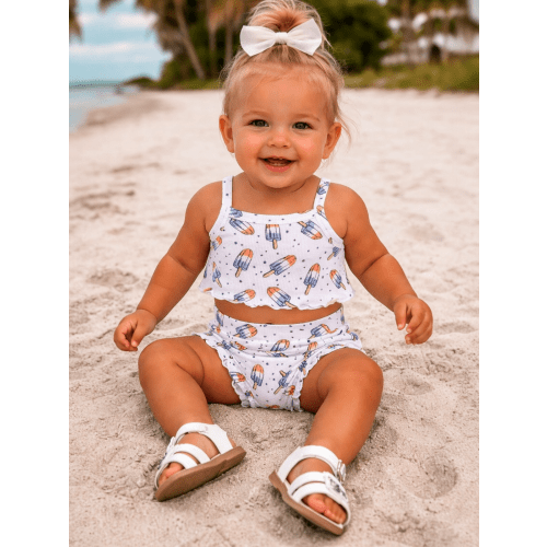 Tank Top & High Waisted Short Set, Astro Pop