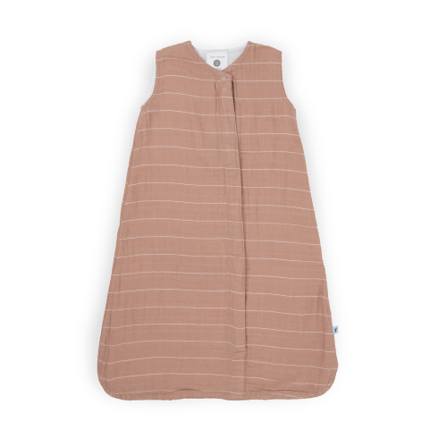 Cotton Muslin Sleep Bag - Mauve Stripe