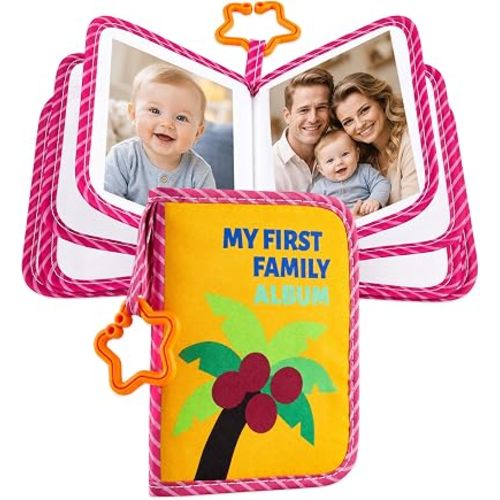 party greeting My First Baby Photo Album, Coconut, Holds 17pcs 4x6 Photos