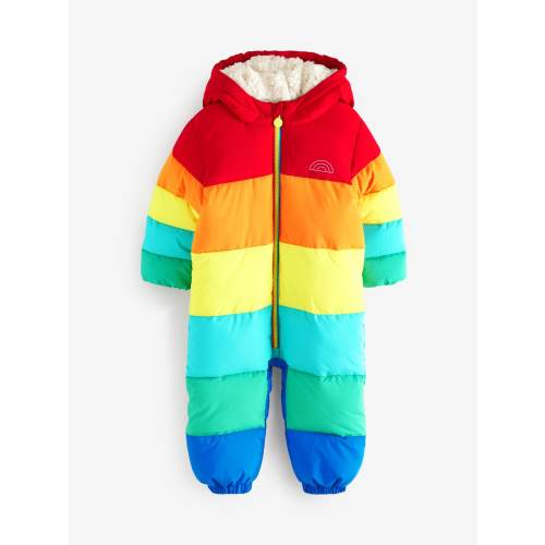 Little Bird by Jools Oliver - Multi Rainbow Striped Snowsuit