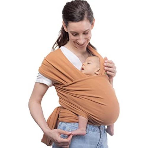 Boba Baby Wrap Carrier - Original Baby Carrier Wrap Sling for Newborns - Baby Wearing Essentials - Newborn Wrap Swaddle Holder, Newborn to Toddler Infant Sling (Fox)