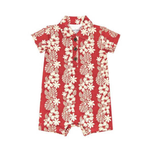 Vintage Aloha Baby Polo Romper – Droplets.