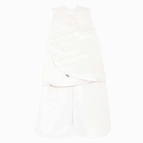 HALO Micro-Fleece Sleepsack Swaddle, 3-Way Adjustable Swaddle Blanket for Newborn and Infants, TOG 3.0 for Cold Climates, Hip Healthy, Cream, Small, 3-6 Months