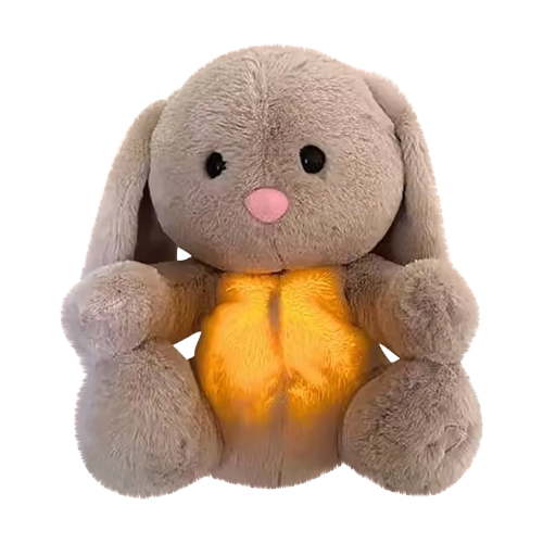 XUFLVPSEF Baby Soother Cry Activated Sensor Toys,Heartbeat Bunny for Babies,Plush Stuffed Animal for Newborn Infants Baby Toy Vibrating with Momâs Heartbeat,Baby Shower Gifts for Girls and Boys