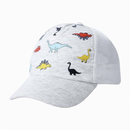 KPOPLK Dinosaur Boys Girls Caps Embroidery Baby Baseball Caps Cotton Toddler Kids Hat Spring Summer Autumn(0-1 Years,White)