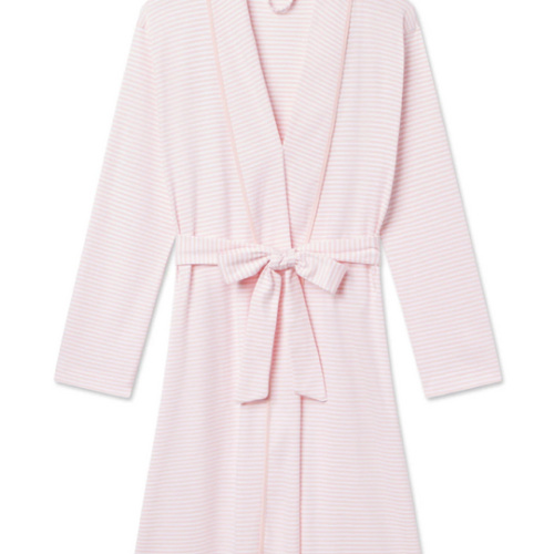LAKE | Women | Pima Cotton Pajamas | English Rose Stripe Pima Robe