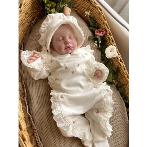 Handmade Newborn Outfit, Coming Home Outfit, Newborn Hospital Outfit, Special Design Baby Clothes, Baby Girl Clothes, Newborn Romper, Eyelet