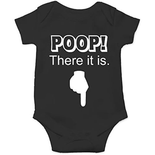 CBTwear Poop! There It Is Baby Bodysuit Funny Infant Boy Girl Outfit Cute Unisex Comfy Humor Romper