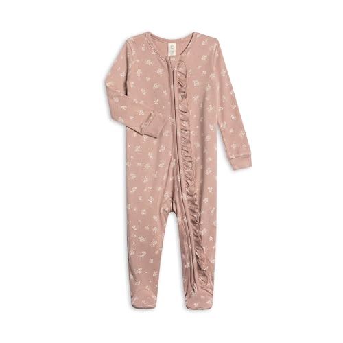 Colored Organics Baby Zip-Up Footed Sleeper with 2-Way Zipper - Newborn Organic Cotton Pajamas
