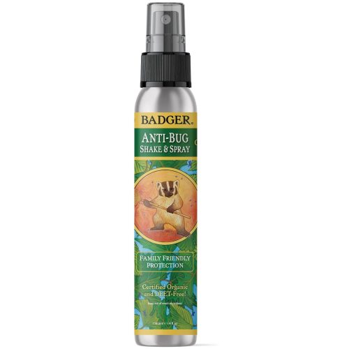 Badger - Anti-Bug Shake & Spray, DEET-Free Natural Bug Spray, Eco-Friendly, Certified Organic Mosquito Spray, Great for Kids, Insect Repellent, 4 Fl Oz