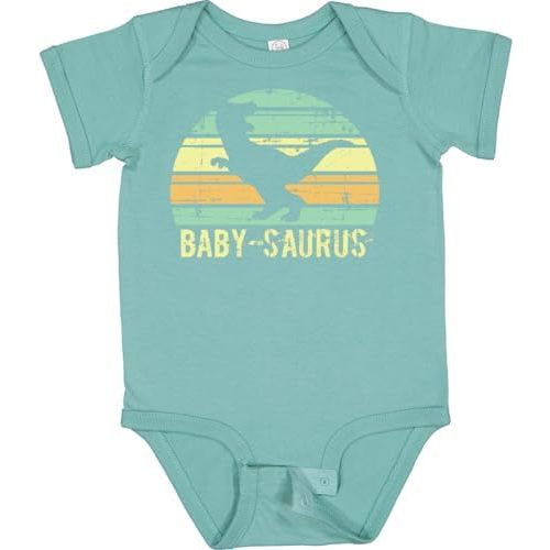 inktastic Grunge Baby-Saurus T-Rex Baby Bodysuit