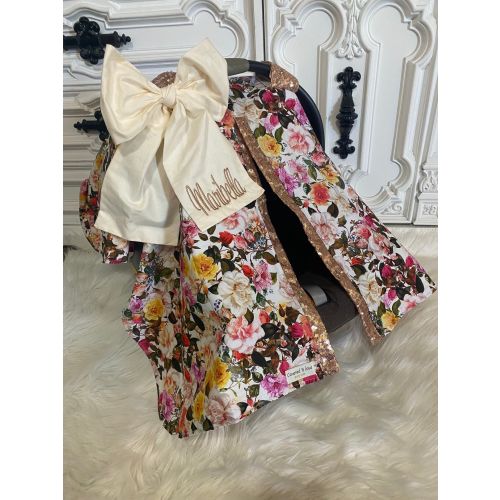 floral car seat canopy