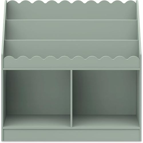 Davinci Sammy Scallop Bookcase in Light Sage, Nursery/Kids Room Storage
