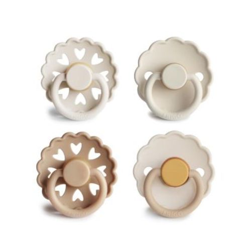 FRIGG 4-Pack Snowflake Dream Rubber Pacifiers