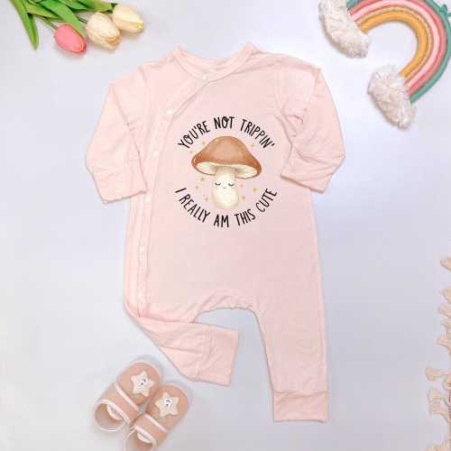 You’re Not Trippin’ I Really Am This Cute Bodysuit, Mushroom Bamboo Newborn Clothes, Baby Announcement
