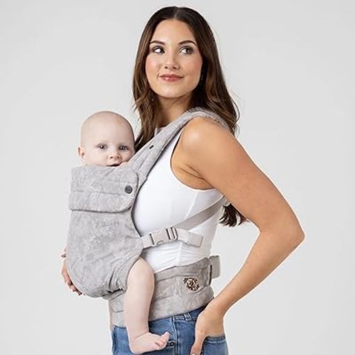 Mabē Monarch Ergonomic Baby Carrier - Premium Cotton Soft Structured Infant Carrier with Hip Healthy Design, 3 Carry Positions for Newborn to Toddler (7-35lbs) (Ashland Camo)