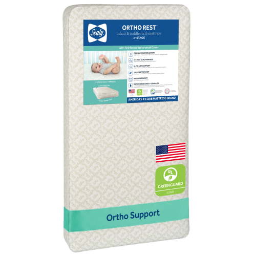 Sealy Ortho Rest Extra Firm 2-Stage Crib Mattress and Toddler Mattress