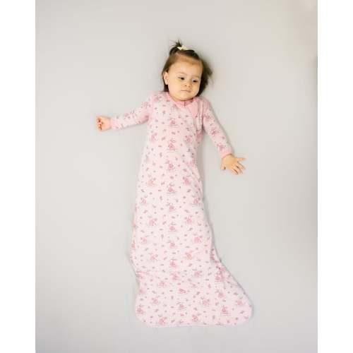 Larkspur Baby | Bamboo Wearable Blanket | Sleep Sack in Bunny Blossoms