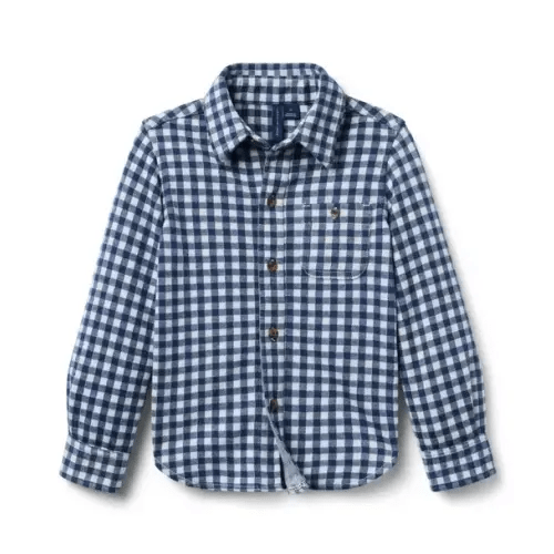 Boy Merchant Marine Plaid Plaid Jacquard Shirt by Janie and Jack