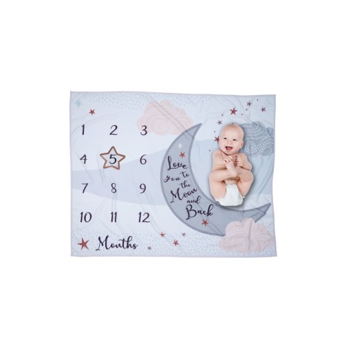 Goodnight Moon Milestone Photo Opportunity Soft Fleece Baby Blanket, One Size