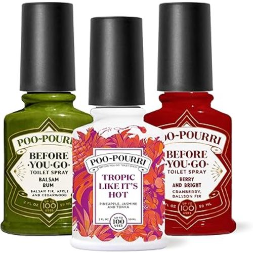 Poo-Pourri Tropic Like Its Hot, Berry & Bright, and Balsam Bum 2 Ounce Set