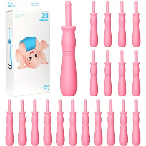 Gas and Colic Reliever for Babies, 20 Count Natural Solution Effective Instant Constipation Gas Relief for Babies Boys Girls Colic and Gas Relief, Pink