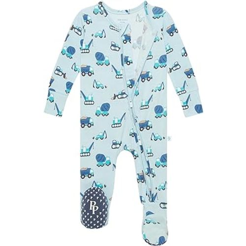 Posh Peanut Baby Footie Pajamas Made from Soft Viscose from Bamboo - Newborn Baby Boy Clothes - Kids One Piece PJ