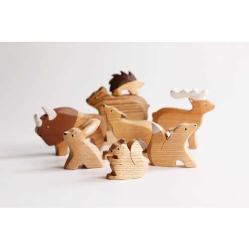 Wooden animals toy set