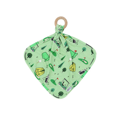 Golf Bamboo Lovie with Wooden Ring