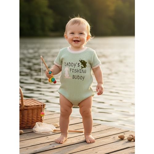 Amazon.com: Baby Onesie Waffle Knit Crewneck Short-Sleeve Roomy Cute Baby Outfits with Snap Green 0-3M: Clothing, Shoes & Jewelry