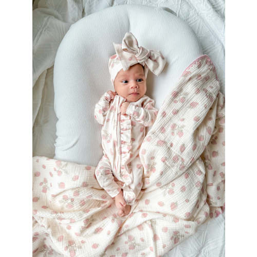 Frill Zip Romper | Strawberries – Little and Fern
