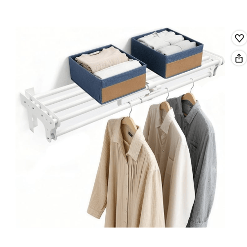 Closet Shelf with Hanging Rod