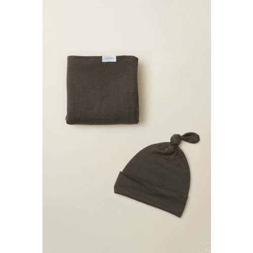 Cacao Swaddle + Hat Set