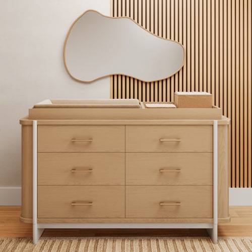 The Milan Dresser | Modern Nursery Dresser: 6 Drawers - Nurture&