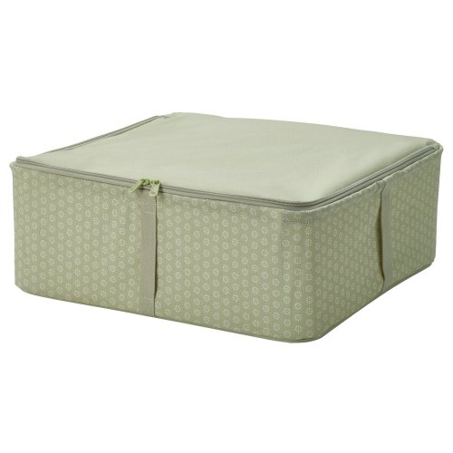 HEMMAFIXARE Storage case - flower/pale gray-green 17 ¼x20x7 ½ "