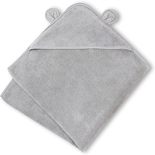 Natemia Organic Hooded Baby Bath Towel - Ultra Soft Cloud Touch Cotton - Absorbent Hooded Bath Towel for Newborns, Babies, and Toddlers - Baby Registry Must-Have