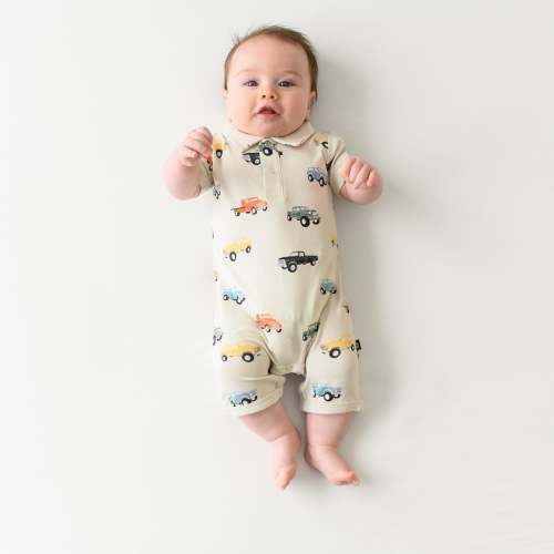 Polo Shortall in Vintage Truck