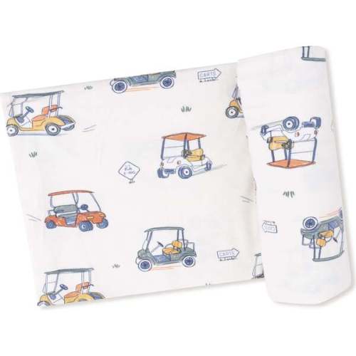 Swaddle Blanket, White Golf Carts - Angel Dear | Maisonette