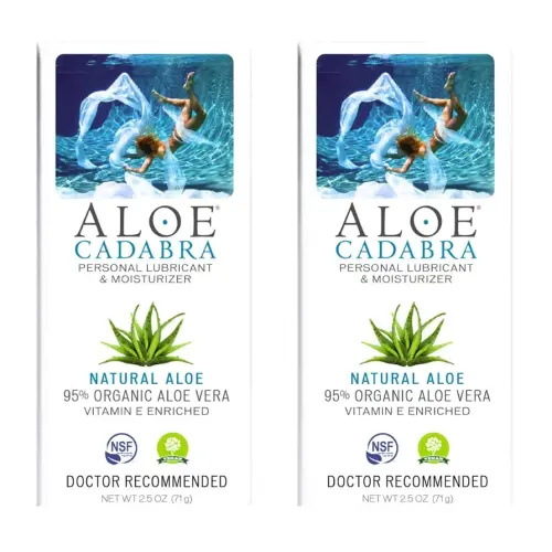 Aloe Cadabra Natural Water-Based Vaginal Moisturizer, pH Balanced (Unscented, 2.5 oz, 2 Pack)