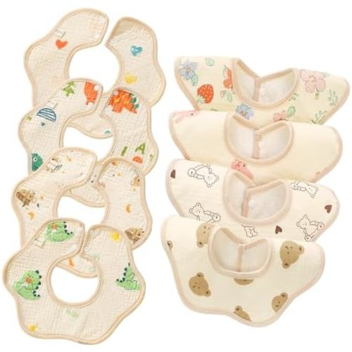Baby Bibs Muslin Drool Teething Drooling Bibs for Baby Girl Boy Muslin Cotton