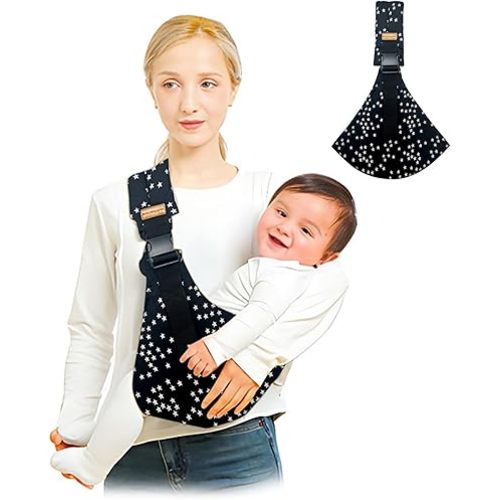 Baby Sling Carrier,Baby Carrier Newborn to Toddler, Adjustable Toddler Carrier, Anti-Slip Hip Seat Portable and Carrying 10-30 lbs(Star)