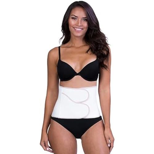 Belly Bandit – B.F.F. Postpartum Belly Wrap – Abdominal Binder and Targeted Compression Garment for Women – Girdle-Inspired Belly Binder for Postpartum and C-Section Recovery -Cream, Small