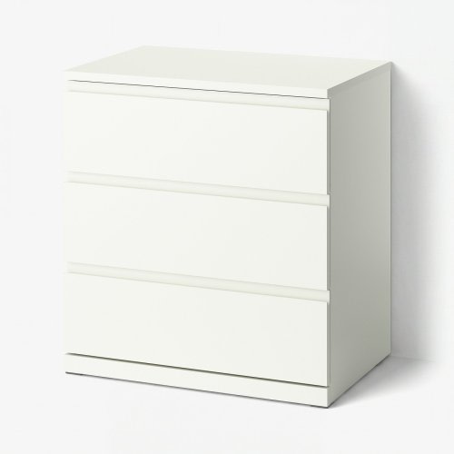 STORKLINTA 3-drawer chest - white/anchor/unlock-function 70x48x75 cm (27 1/2x18 7/8x29 1/2 ")