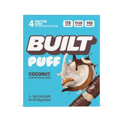 Built Puff Coconut Whey Protein Bars - 17g Protein - 4ct