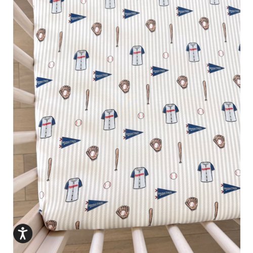 Blue Baseball Crib Sheet – In My Jammers